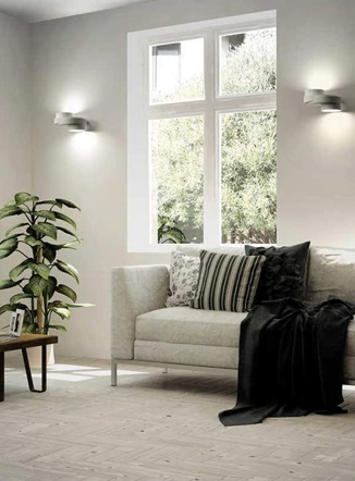 Demetra lampada da parete gesso up/down