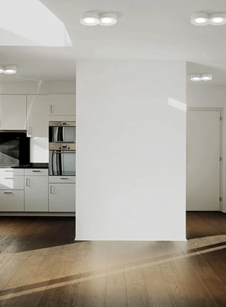 Tenedos lampada da soffitto in gesso 2 luci