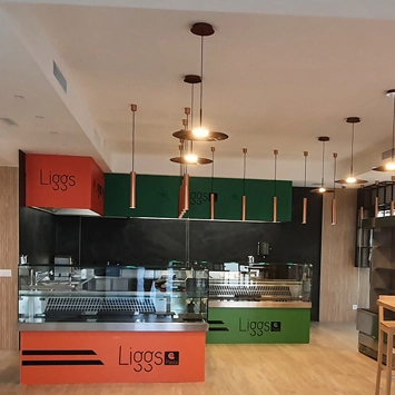 Illuminazione a led per negozi alimentari - Atelier pasta Liggs a Losanna