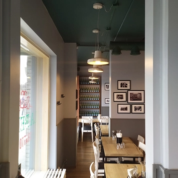 Illuminazione su misura degli interni di un ristorante trattoria