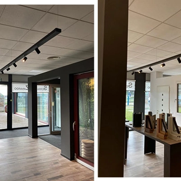 Illuminazione e lampade su misura per uno showroom