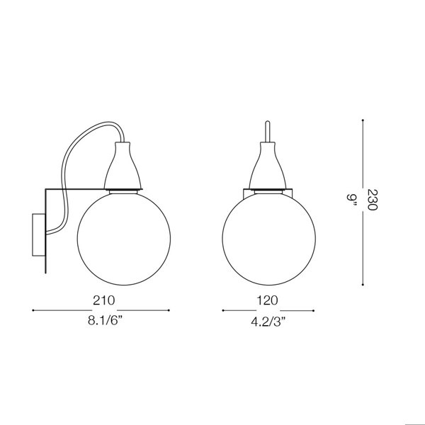 Minimal applique Ideal lux Applique Progetti in Luce